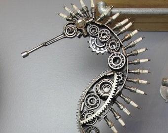 Seahorse Sculpture Metal Art