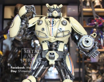 Robot Recycled Scrap Metal Art
