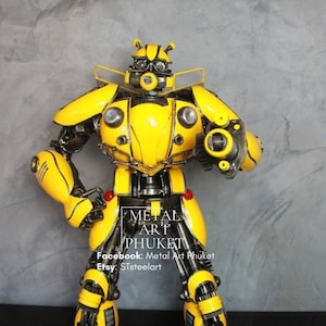 55cm Robot Inspired Sculpture Metal Art