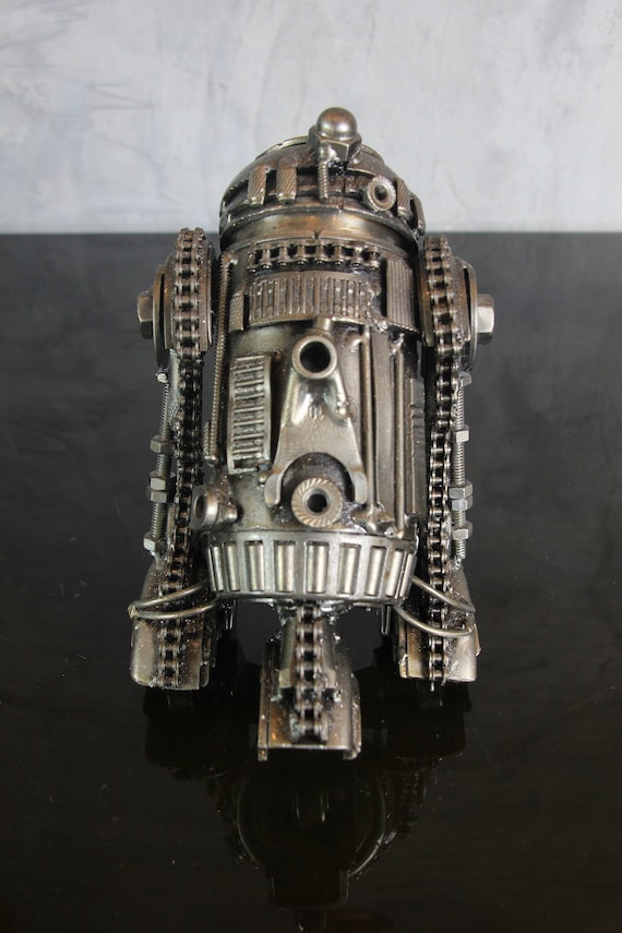 R2D2 10" Inspired Robot Recycled Scrap Metal Art