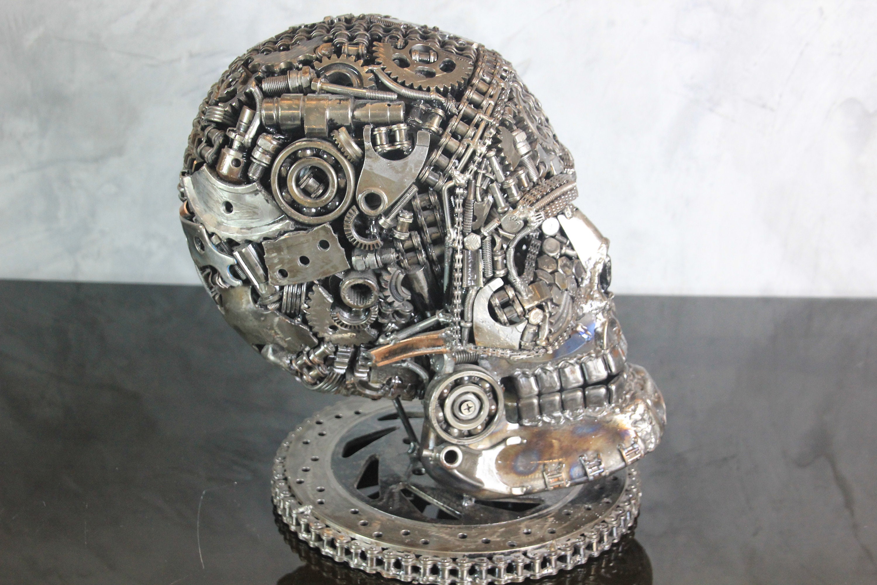 Skull From Recycled Scrap Metal Art - Etsy