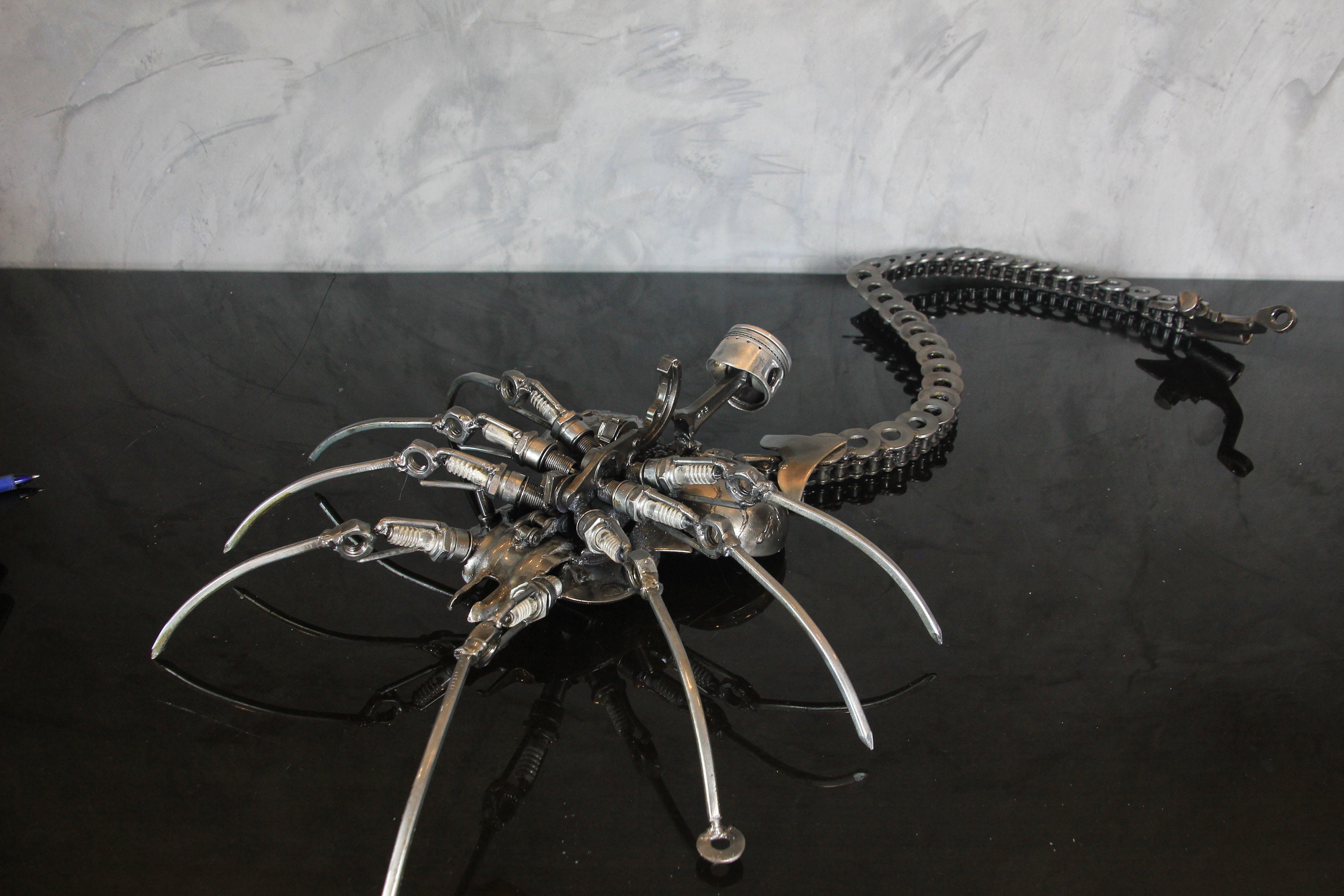 Aliens Inspired Recycled Scrap Metal Art
