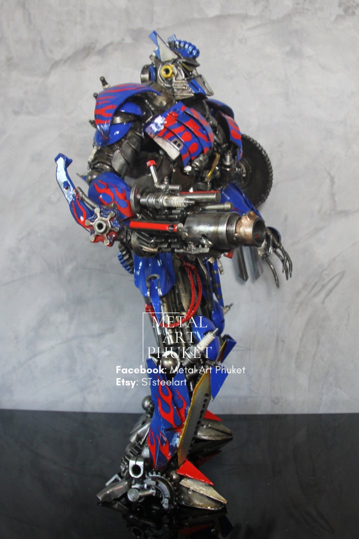 Transformers Optimus Prime Holding With Sword Standing With Etsy