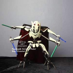 Painted  General Grievous Sculpture Metal Art
