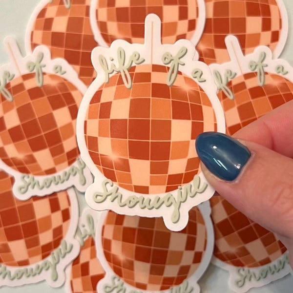 Life of a showgirl disco vinyl sticker