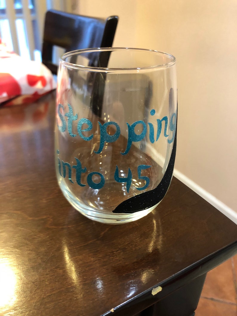 Milestone Birthday Stemless Wine Glass