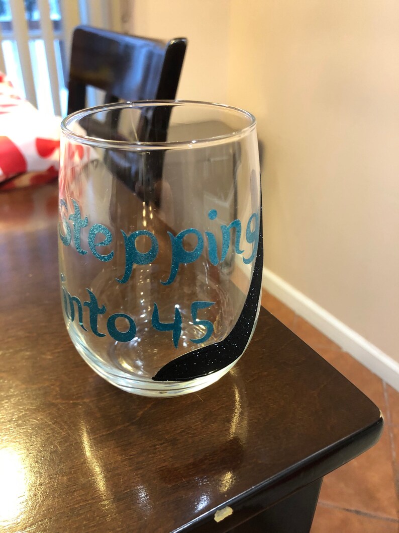 Milestone Birthday Stemless Wine Glass