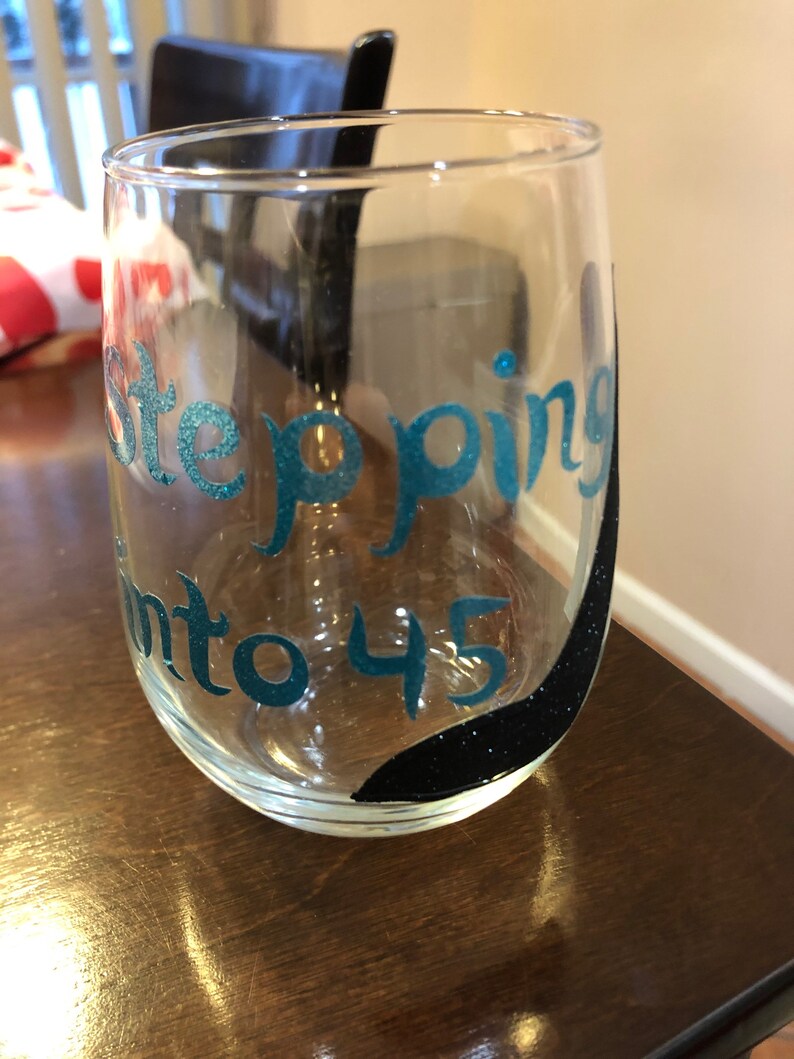 Milestone Birthday Stemless Wine Glass
