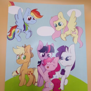 8.5 x 11 My Little Pony Inspired Print