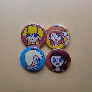 Inspiriert von Mario Prinzessin Buttons