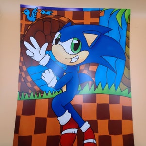8.5 x 11 Sonic The Hedgehog Print