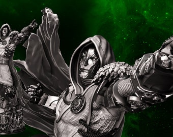 Dr Doom Statue 201mm - Resin 3D Print