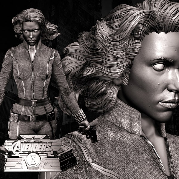 Avengers movie Black Widow Bust 140.5mm - Resin 3D Print