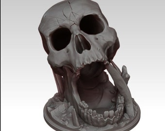 Skull Dice Tower -  3d Printed - Dice Tower - DND - Fantasy - Gothic