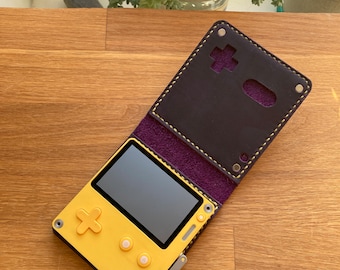 Panic Playdate handmade leather case - Purple