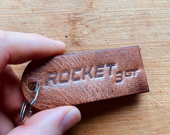 Leather Key Ring - Triumph Rocket 3GT