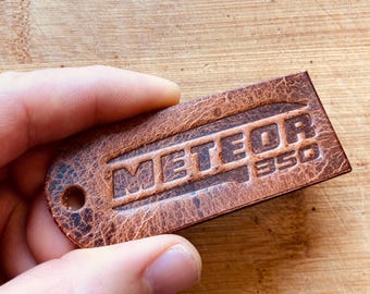 Handmade leather key ring - Royal Enfield Meteor 350