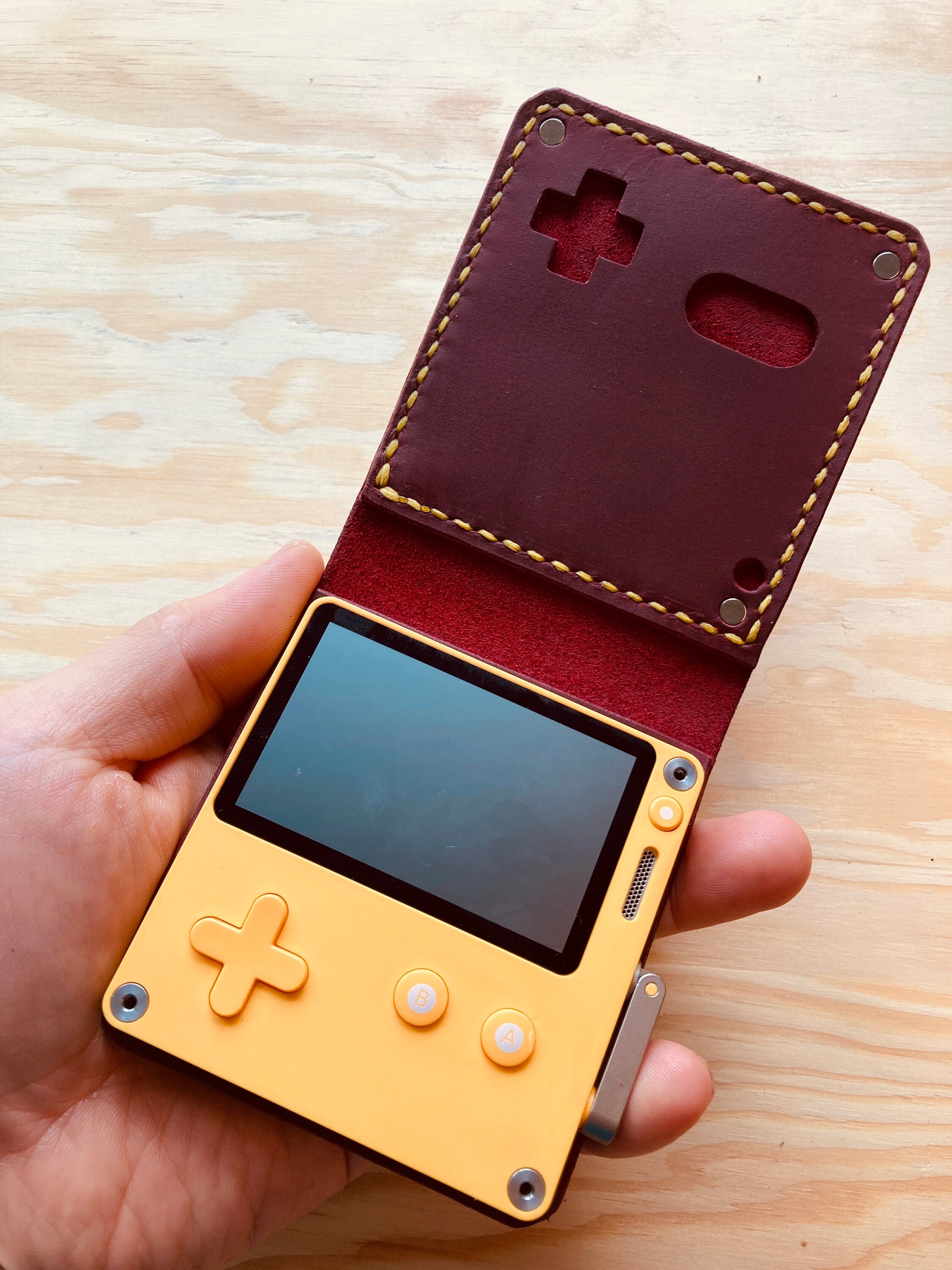 Panic Playdate Handmade Leather Case - Red - Etsy