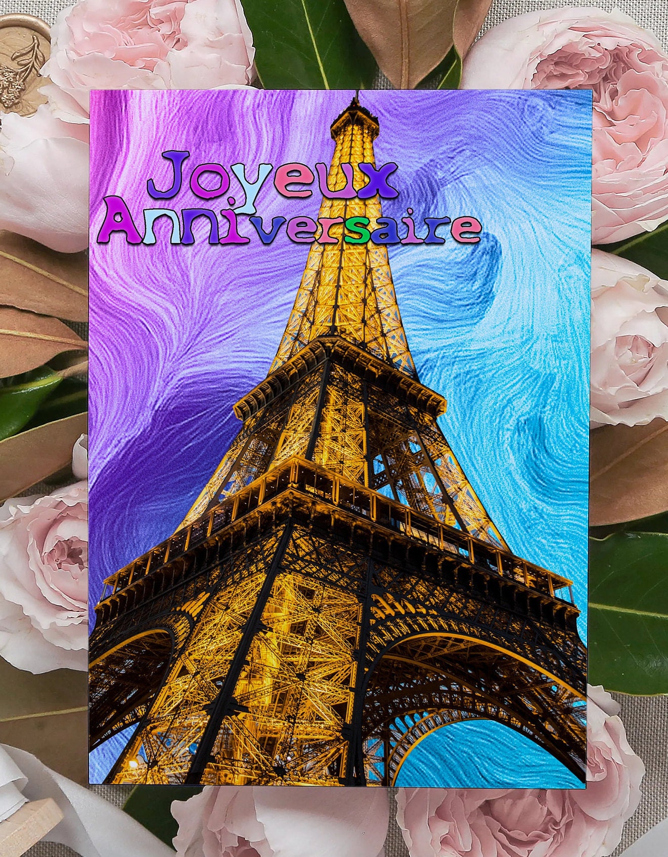 Joyeux Anniversaire French Birthday Card In French Language Etsy Joyeux Anniversaire French Birthday Card In French Language Etsy