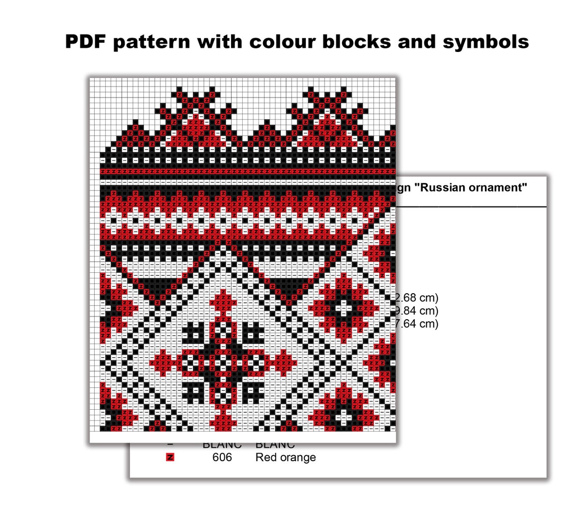 Russian tapestry cross stitch pattern Slavic cross stitch Etsy