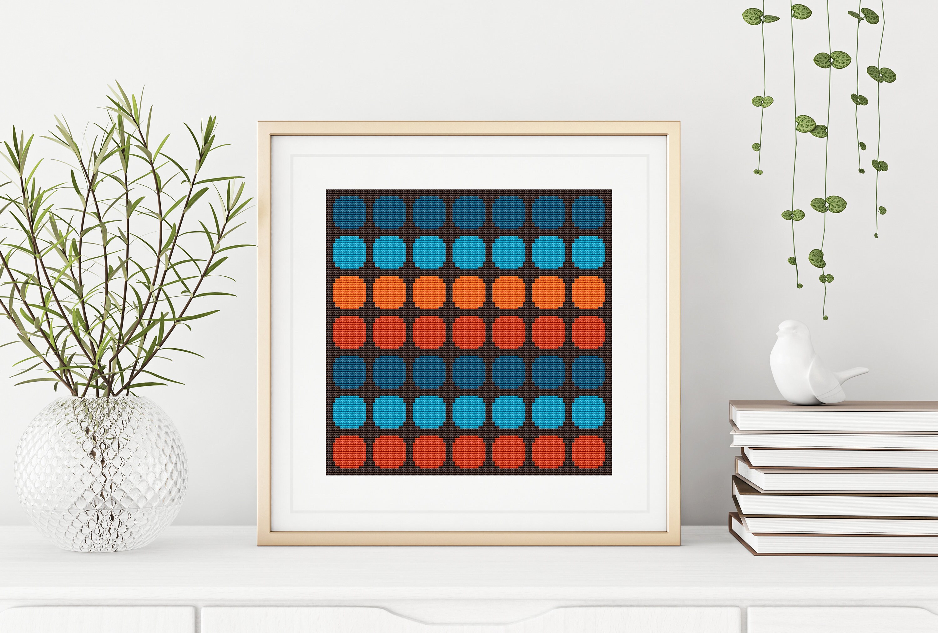 Cross stitch pattern PDF Retro Cross stitch pattern 70's Etsy