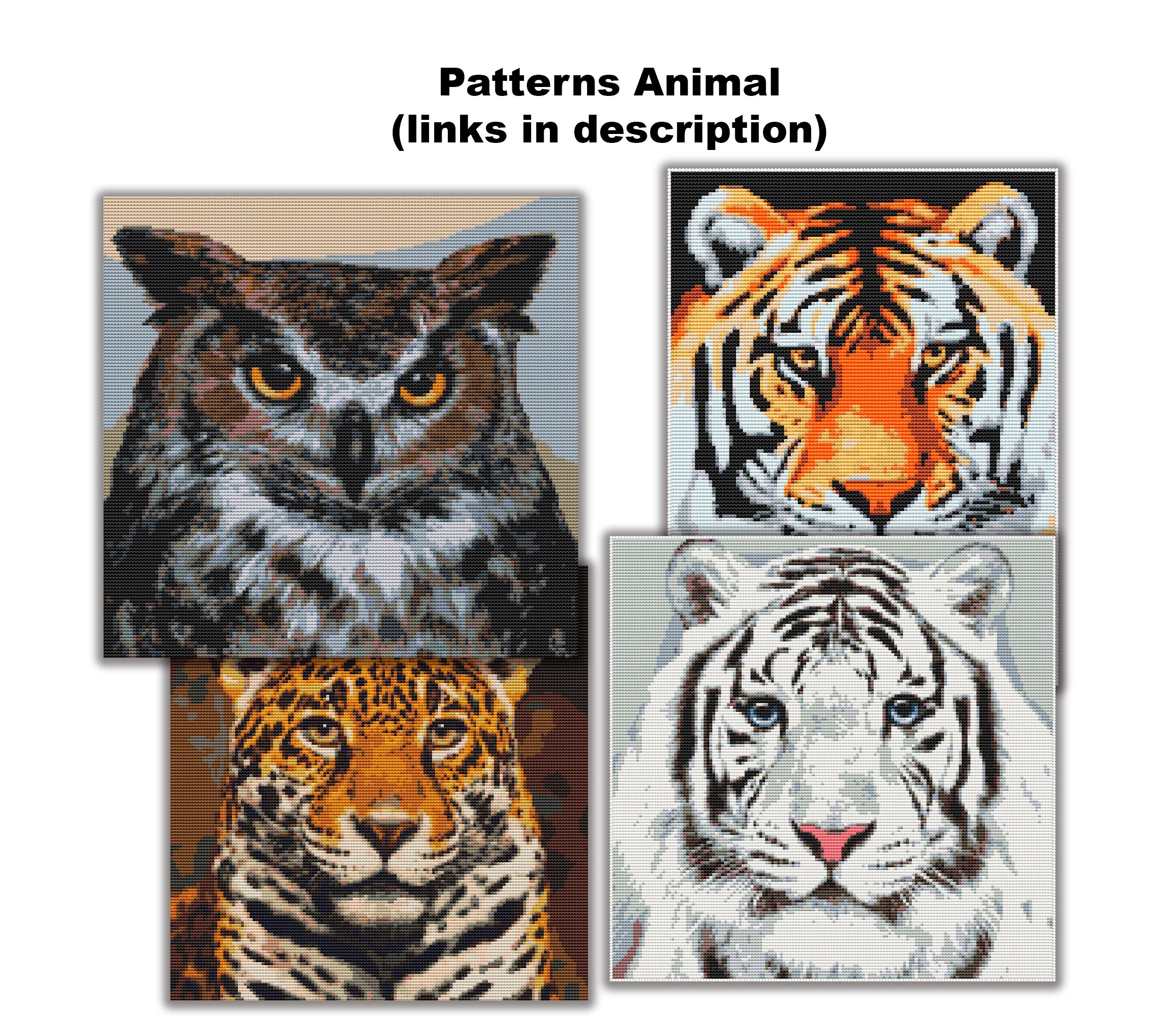 Tiger cross stitch pattern Animal cross stitch pattern PDF | Etsy