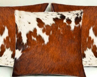 real cowhide pillows