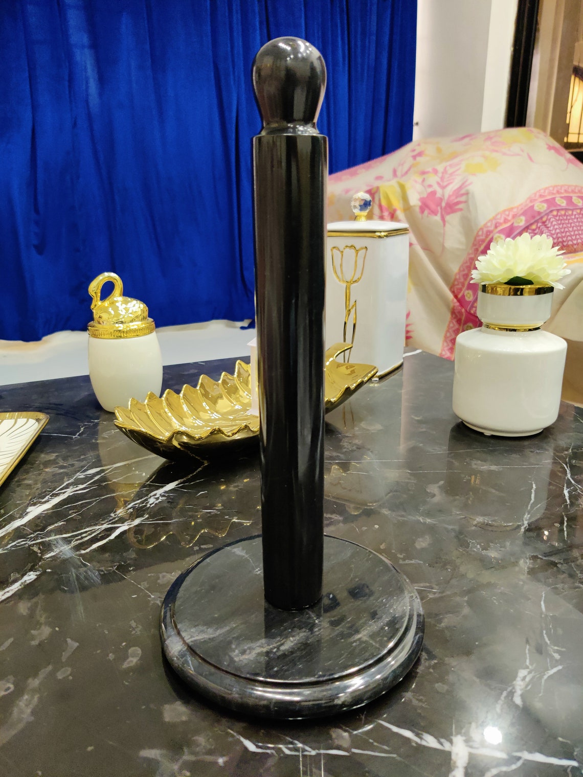 Marble Paper Towel Holder Handmade Marble Kitchen Towels Rack Etsy