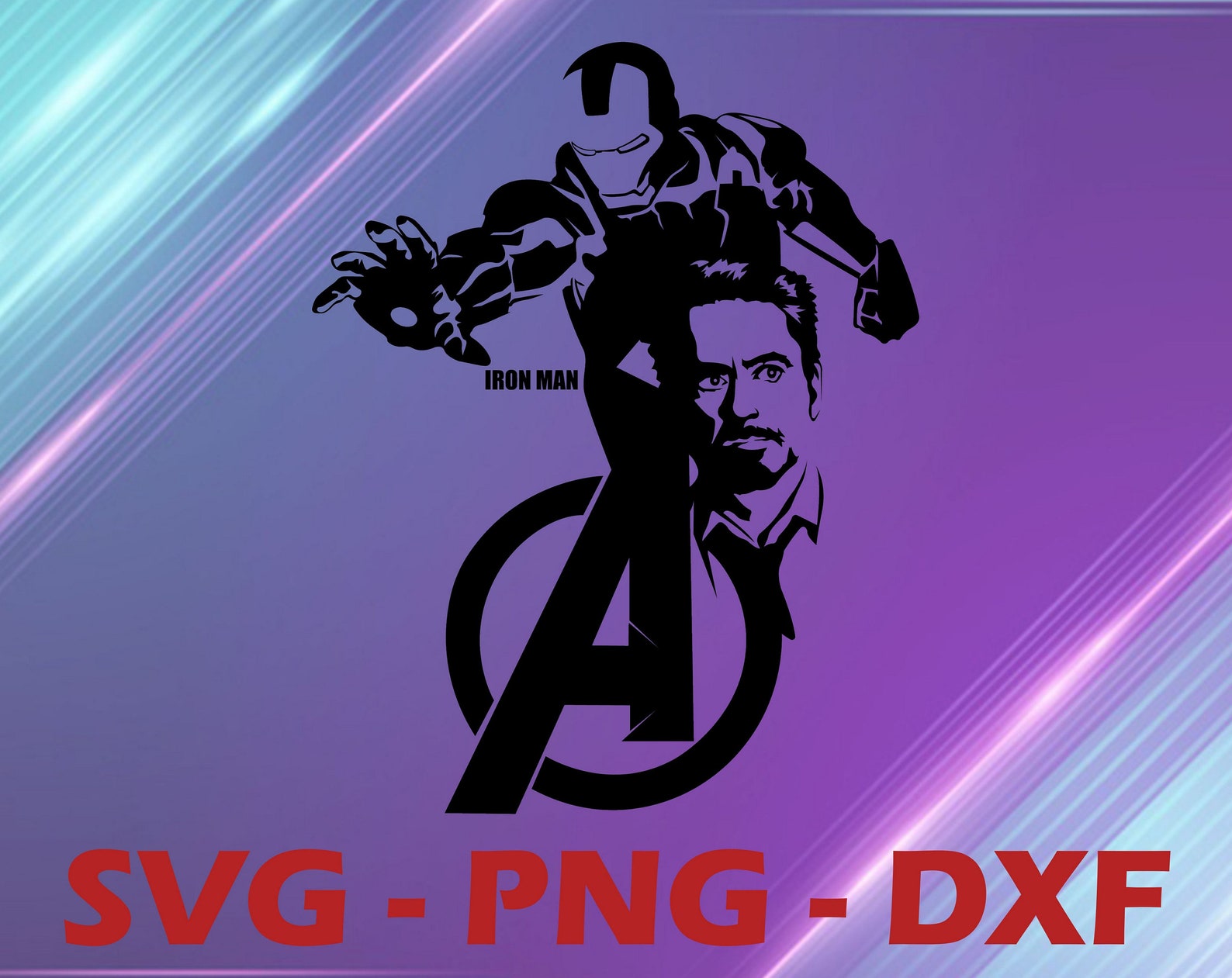 Iron Man svg dxf png Avengers Logo svg dxf png Avengers | Etsy