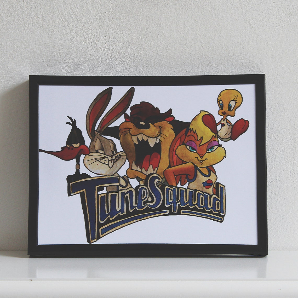 Tune Squad Space Jam Tattoo Art Print Etsy