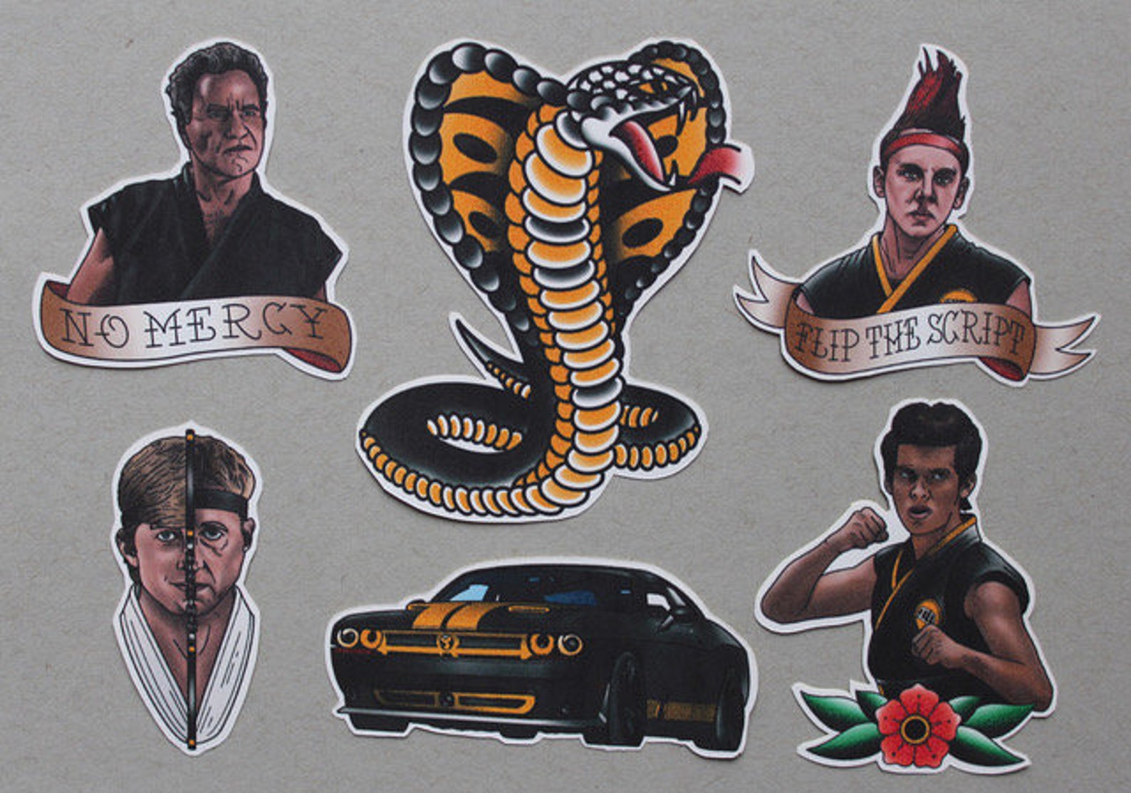Cobra Kai Traditional Tattoo Style Eagle Fang Stickers Etsy