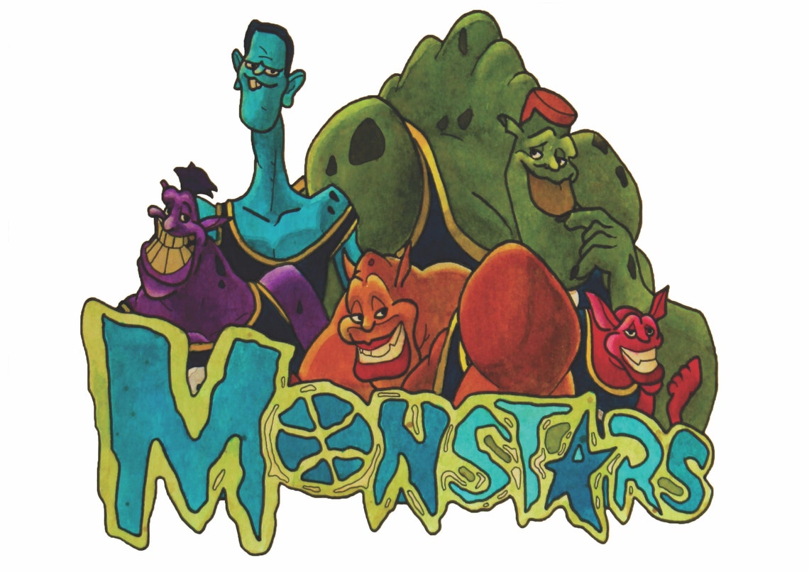 Monstars Space Jam Tattoo Art Print Etsy