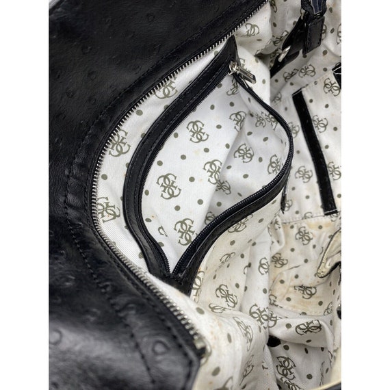 Vintage Guess Est 1981 Ostrich Leather Black Dual Top… - Gem