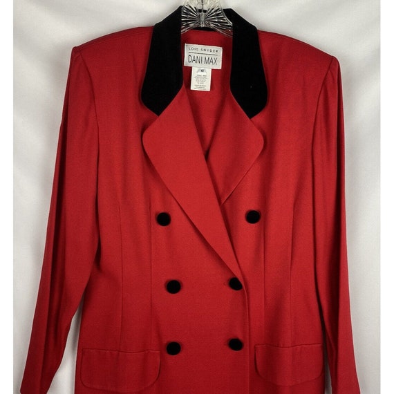 Vintage Lois Snyder Dani Max Red Dress Sz 10 Jack… - image 2