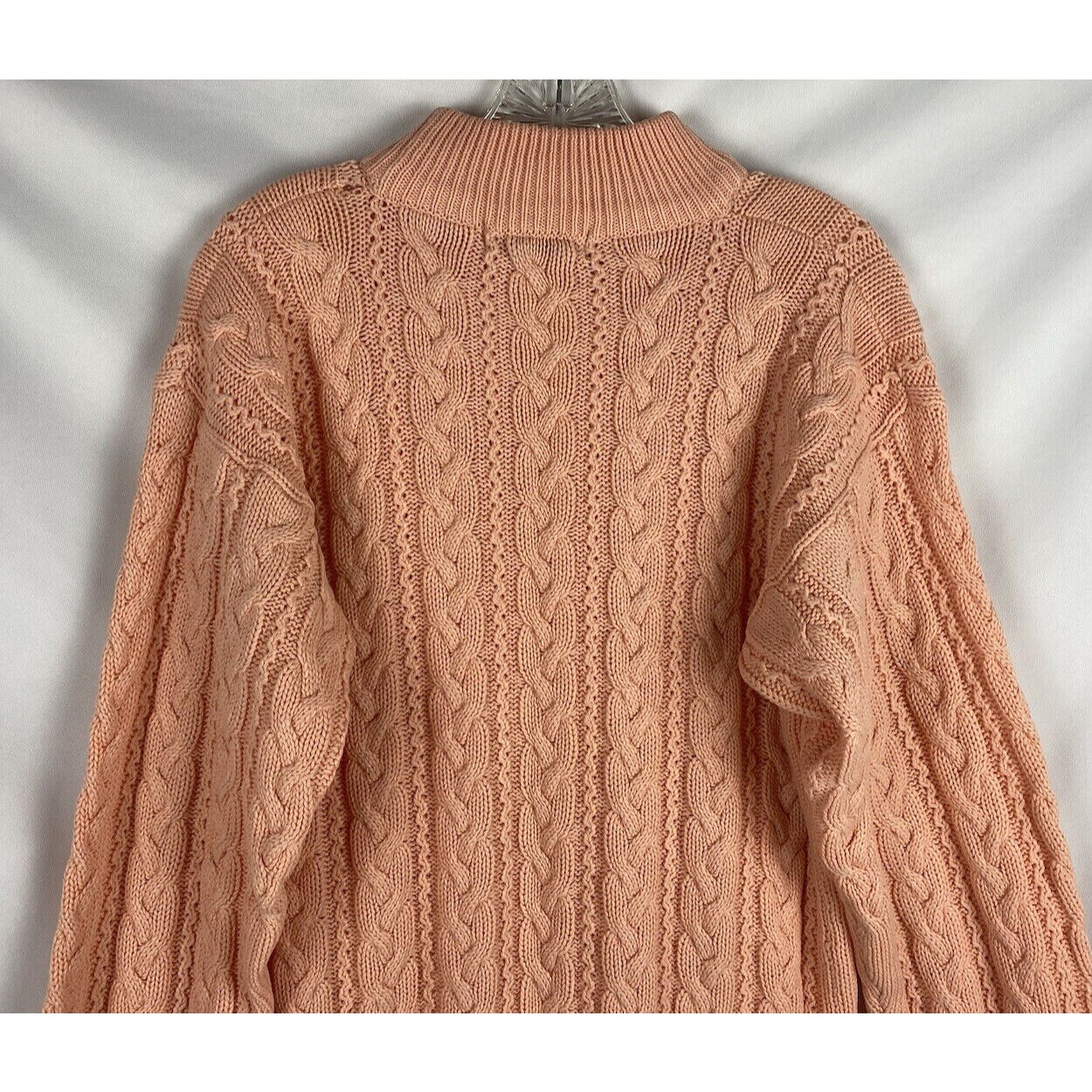Vintage Carriage Court Sweater Womens Size S 68 Peach Cable Etsy