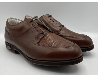 1970s Vintage Men's Golf Shoes Brown Leather Shoes with Steel Cleats / –  The Naked Man