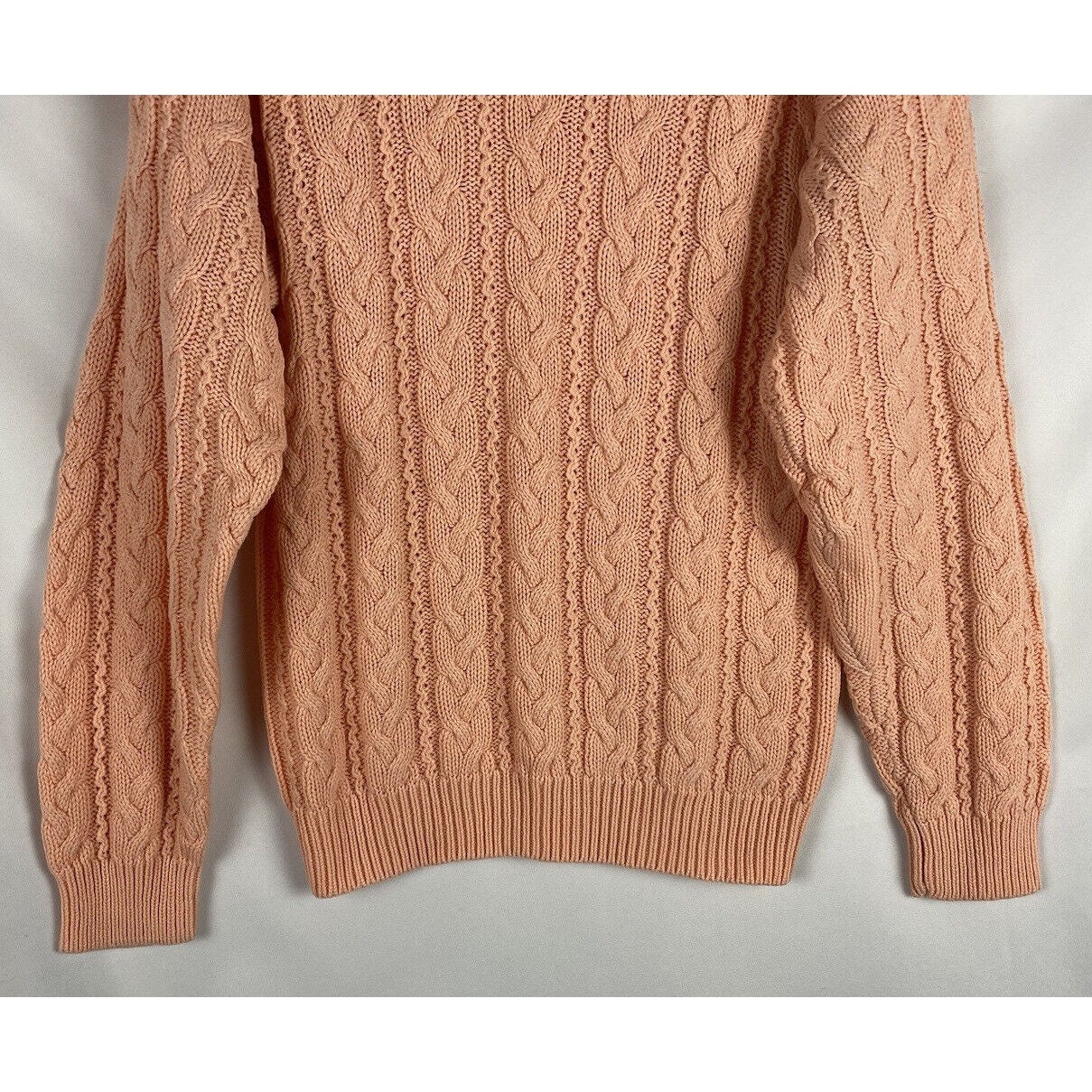 Vintage Carriage Court Sweater Womens Size S 68 Peach Cable Etsy