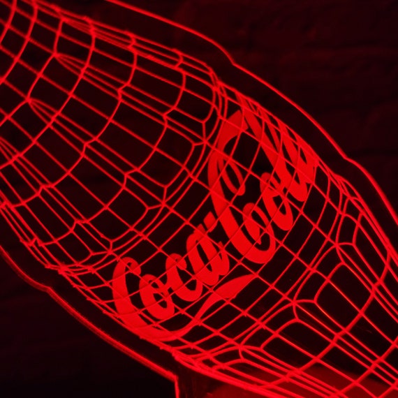 Personalised Coca-cola LED Light – Color Changing Remote Control