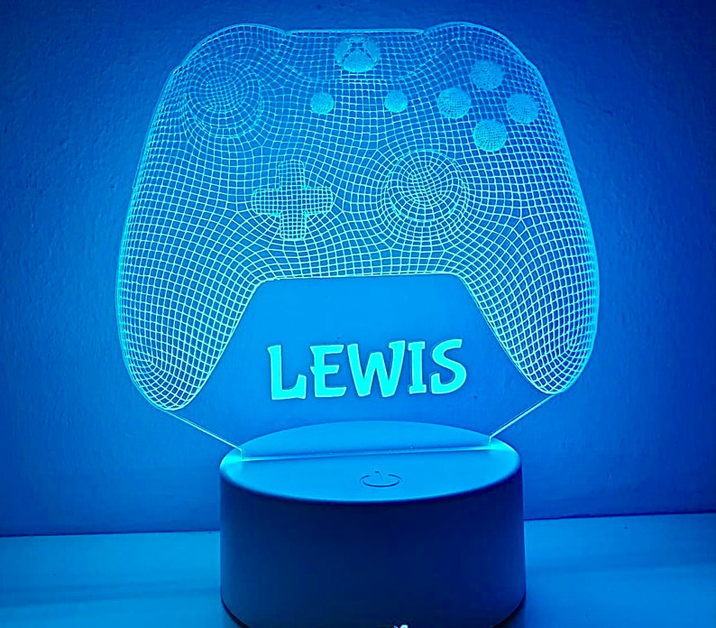 Personalised Led Xbox Controller Gaming Night Light Lamp Laser Etsy