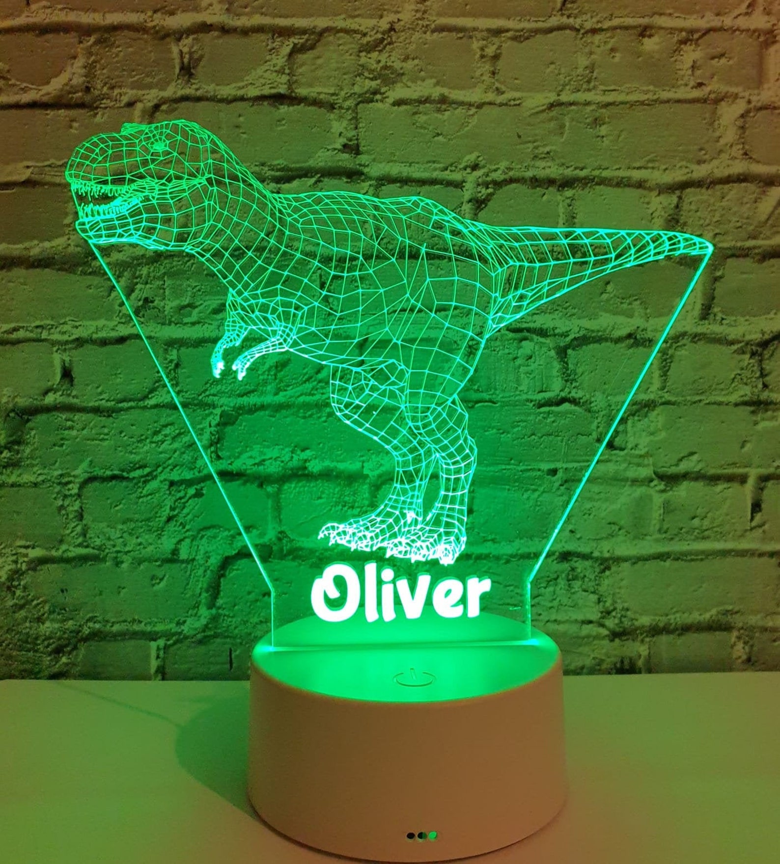 Personalised Dinosaur LED Night Light Remote Controlled Lamp Etsy UK