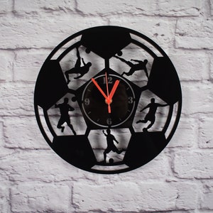 Footballers Wall Clock Bedroom or Games room decor Football clock.