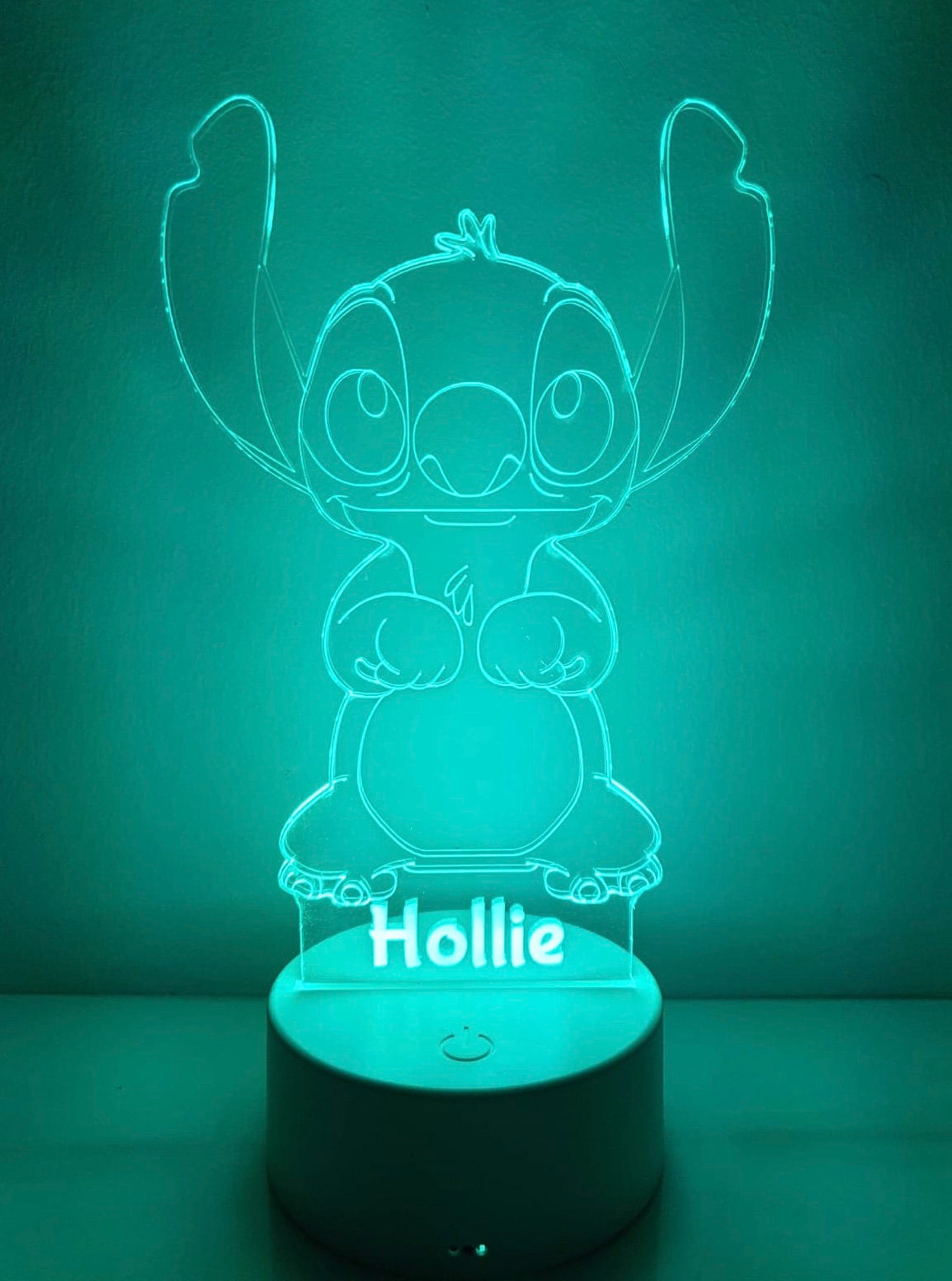 Personalised 3D Led Stitch Night Light Illusion Lamp Laser Cut | Etsy