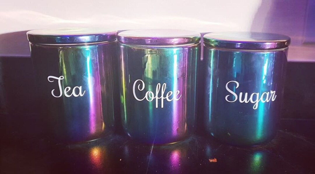 Tea Coffee Sugar Canister Labels Kitchen Caddy Label Starter Etsy UK