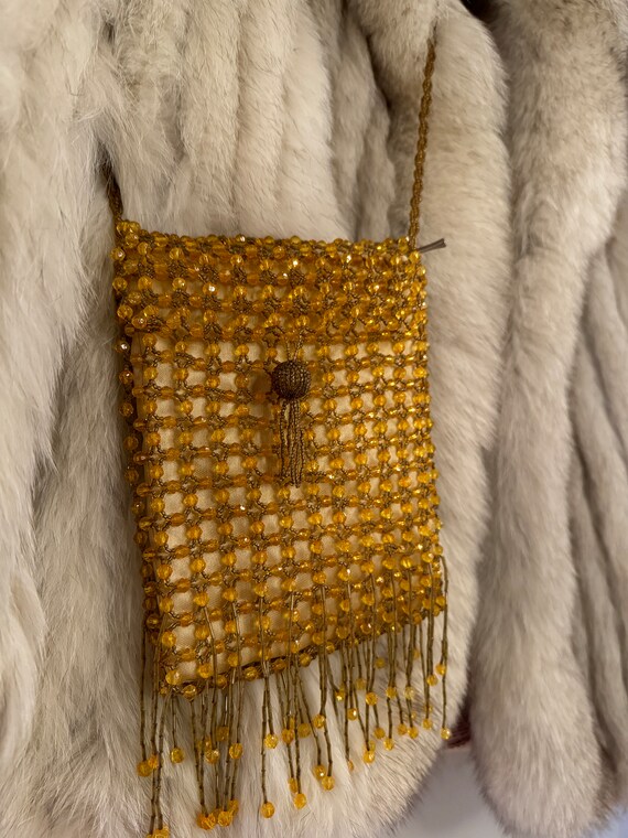 Bijoux Terner - Vintage Amber Beaded Purse - image 8