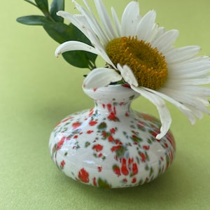 Orange and Green mini bud vase