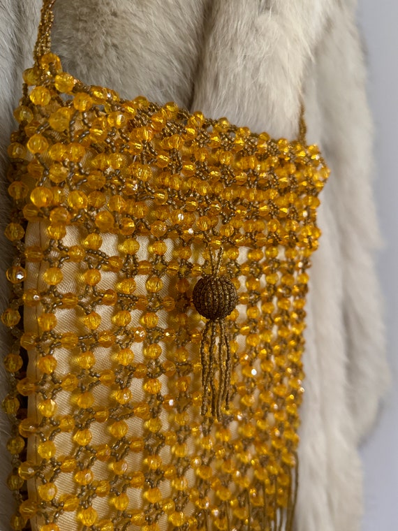 Bijoux Terner - Vintage Amber Beaded Purse - image 3