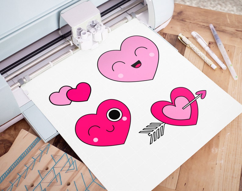 Cute Hearts SVG Cut File Color Bundle png Clipart svg Cricut Color Heart Shapes jpg ai Digital Files psd Love Cut file