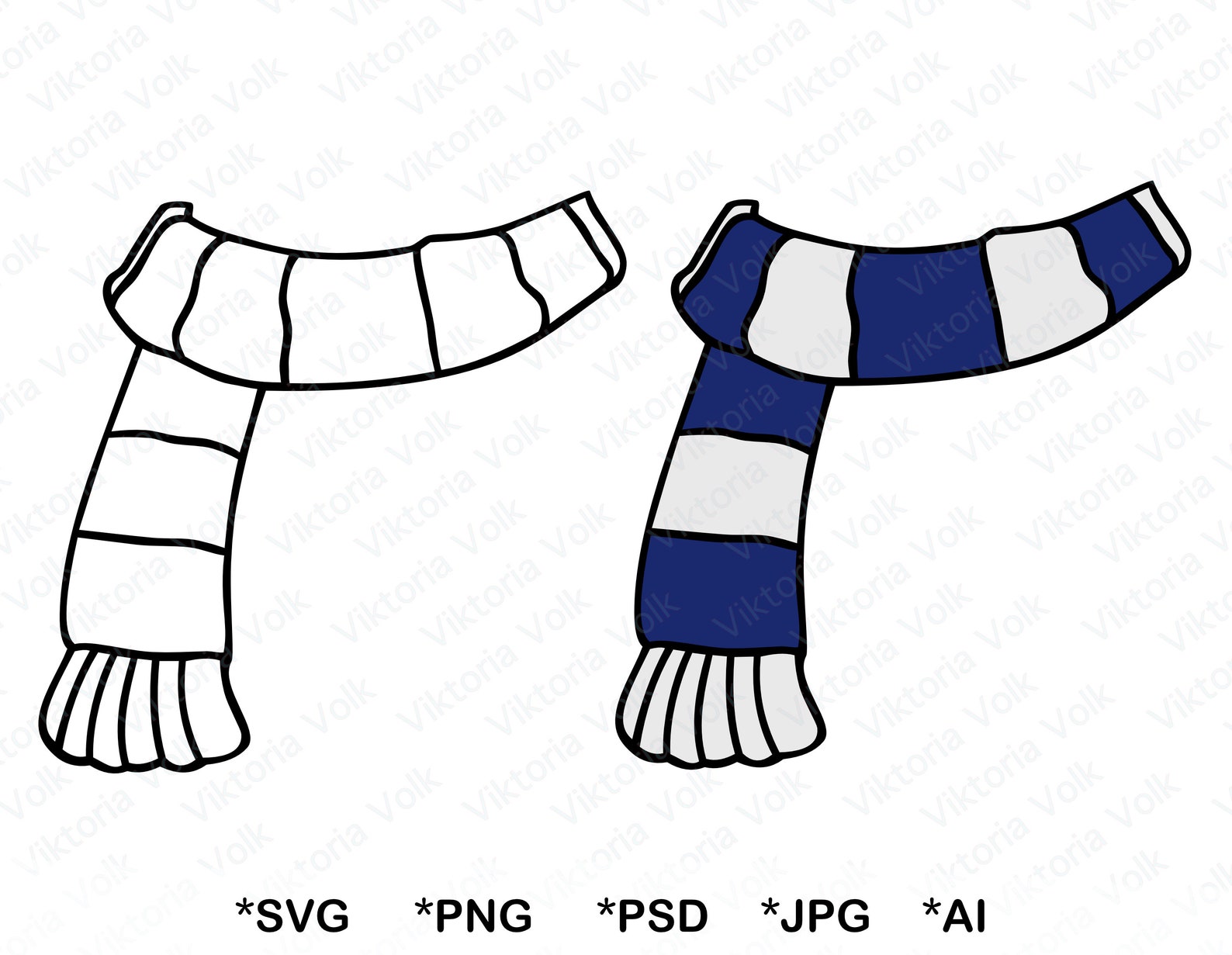 Striped Scarf SVG Bundle Winter Clothes Layered Cut File Etsy