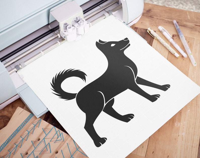 Dog SVG Silhouette Shiba Inu Logo Vector Cut File for Print | Etsy