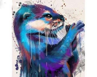 GDYEEH Diamond Painting Otter – 5D Rundbohrer-Set, 30x40 Cm, Mit Allem Zubehör Für Anfänger & Erwachsene